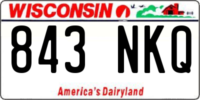 WI license plate 843NKQ