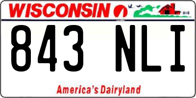 WI license plate 843NLI