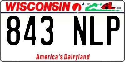 WI license plate 843NLP