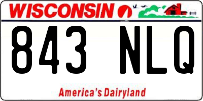 WI license plate 843NLQ