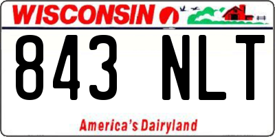 WI license plate 843NLT