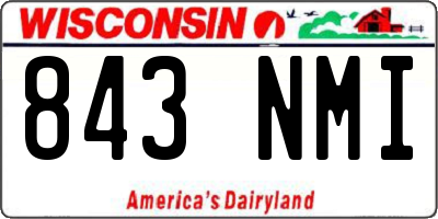 WI license plate 843NMI
