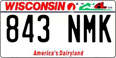 WI license plate 843NMK