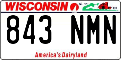 WI license plate 843NMN