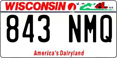 WI license plate 843NMQ
