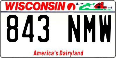 WI license plate 843NMW