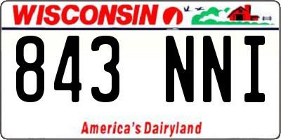 WI license plate 843NNI