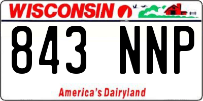 WI license plate 843NNP