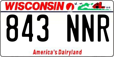 WI license plate 843NNR