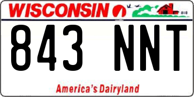 WI license plate 843NNT