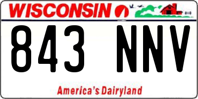 WI license plate 843NNV