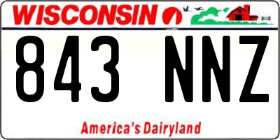 WI license plate 843NNZ