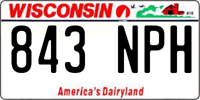 WI license plate 843NPH