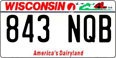 WI license plate 843NQB