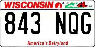 WI license plate 843NQG