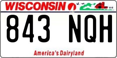 WI license plate 843NQH