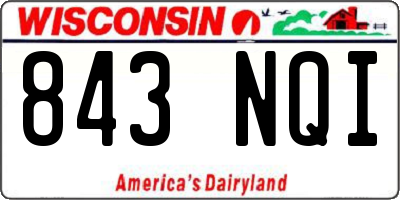 WI license plate 843NQI
