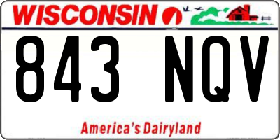 WI license plate 843NQV