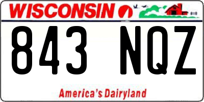 WI license plate 843NQZ