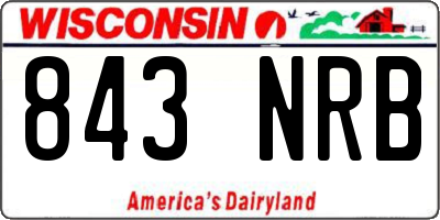 WI license plate 843NRB