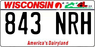 WI license plate 843NRH