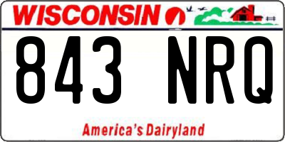WI license plate 843NRQ