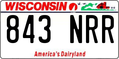 WI license plate 843NRR