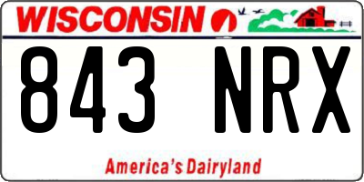 WI license plate 843NRX