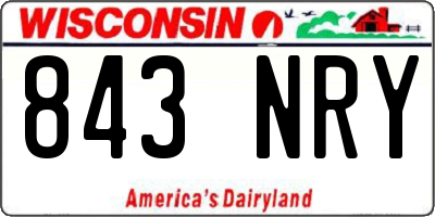 WI license plate 843NRY