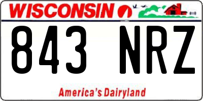 WI license plate 843NRZ