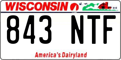 WI license plate 843NTF