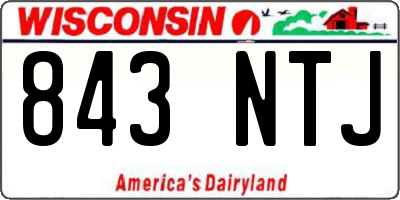 WI license plate 843NTJ