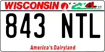 WI license plate 843NTL