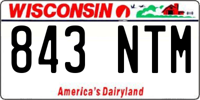 WI license plate 843NTM