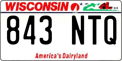 WI license plate 843NTQ
