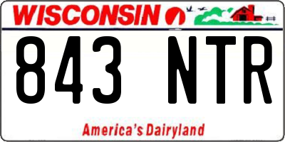 WI license plate 843NTR
