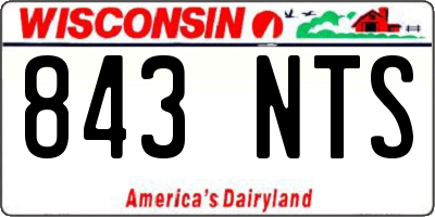 WI license plate 843NTS