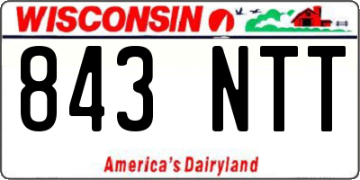 WI license plate 843NTT