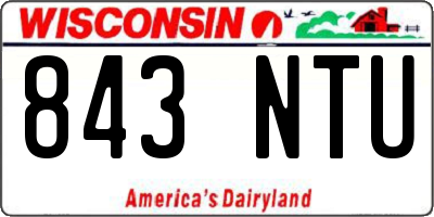 WI license plate 843NTU