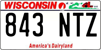 WI license plate 843NTZ