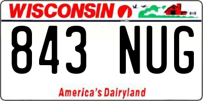 WI license plate 843NUG