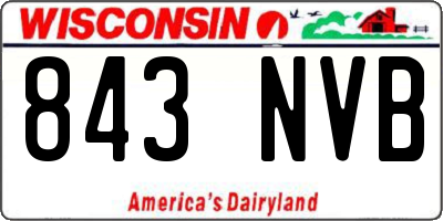 WI license plate 843NVB