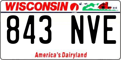 WI license plate 843NVE