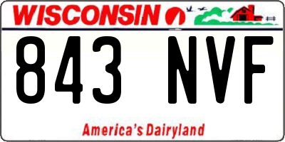 WI license plate 843NVF