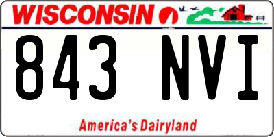 WI license plate 843NVI