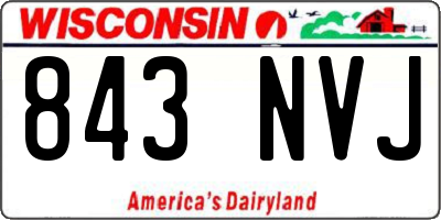 WI license plate 843NVJ