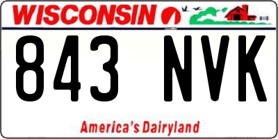 WI license plate 843NVK