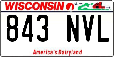 WI license plate 843NVL