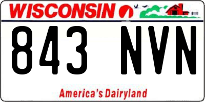 WI license plate 843NVN