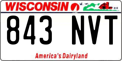 WI license plate 843NVT